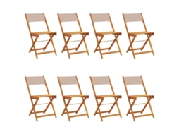 Folding Chair, Folding Chairs Vidaxl Cinzento-acastanhado Madeira (n/a)