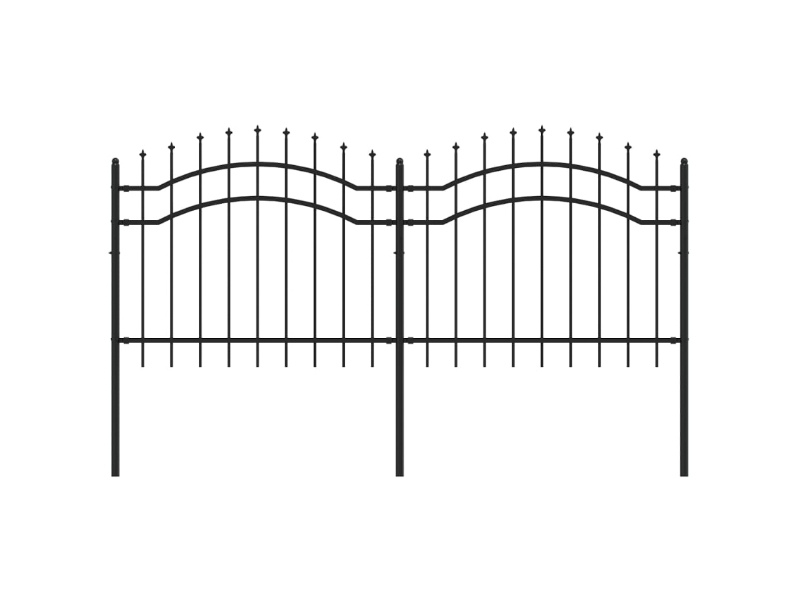 Garden Fence, Garden Fences Vidaxl Preto Aço (n/a)