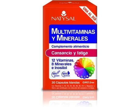 Suplemento Alimentar NATYSAL Multivitaminas E Minerais (30 cápsulas)