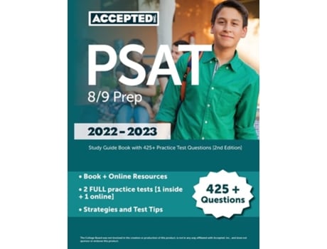 Livro Psat 8/9 Prep 2022-2023 Study Guide Book With 425 Practice Test Questions 2nd Edition De Jonathan Cox (inglês)