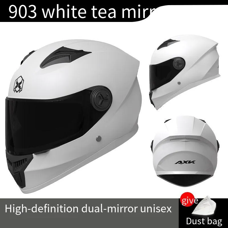 Capacete Moto - Aro 54-61cm - Espelho Cinza Branco