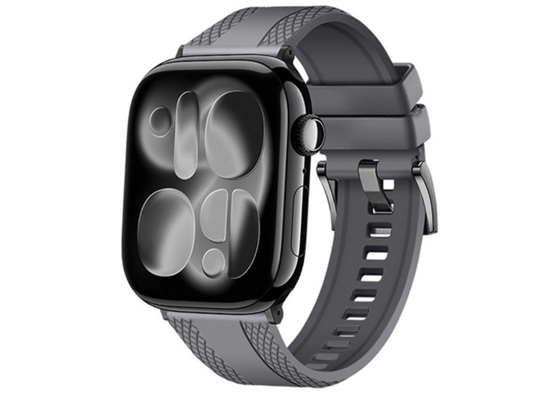 Bracelete para Apple Watch 42/41/40/38mm Nylon Elástico 4 Fios com Fecho Magnético Cor Única Laranja XIAOMOYU