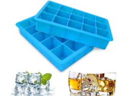 Conjunto De 2 Formas De Gelo De Silicone, Fáceis De Desenformar, 15 Cubos Por Forma Para Chocolate, Uísque