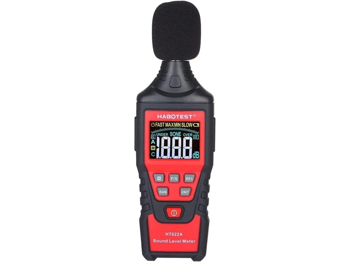 Medidor De Nível Sonoro Digital, Display Lcd De 30db 130db, Detector De Ruído Zeuxo