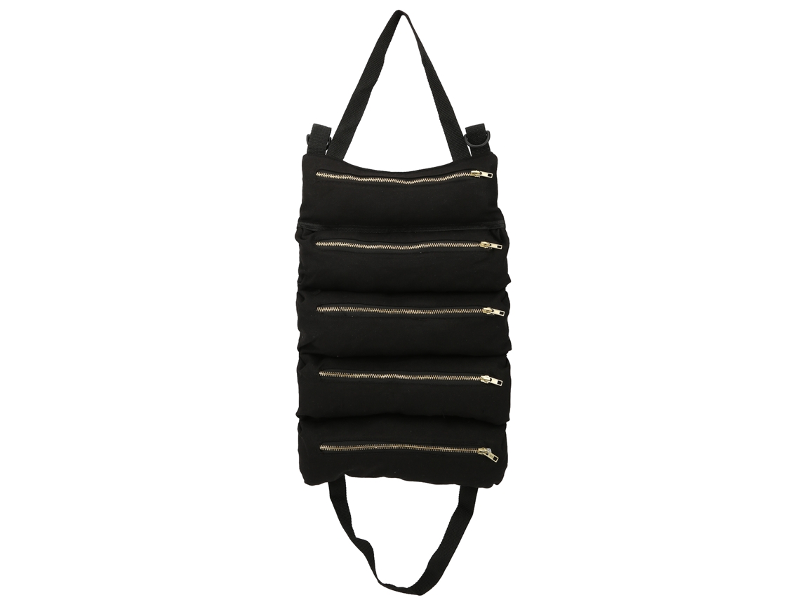 Bolsa de Armazenamento de Ferramentas com 5 Bolsos Zipper Preta