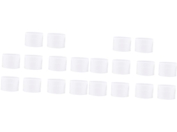Conjunto De 20 Frascos Brancos Com Acabamento Fosco Para Loções E Cosméticos.