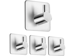 Conjunto de 4 Ganchos Autoadesivos para Toalhas, para Banheiro e Cozinha BRILVIBERA