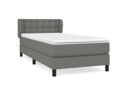 Box Spring Bed, Box Spring Beds Vidaxl Cinzeto Tecido (100 X 200 Cm)