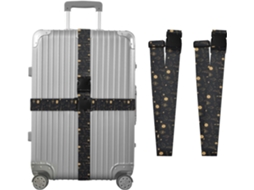 Conjunto De 2 Cintas Para Bagagem Mão Com Estampa Penas Sol, Ideais Para Malas De Viagem Cintas Ajustáveis E Resistentes