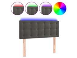 Led Headboard, Led Headboards Vidaxl Cinzeto Veludo (100 X 5 X 78/88 Cm)