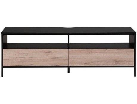 Móvel de TV castanho e preto SYDNEY