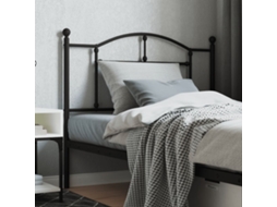 Vidaxl Cabeceira De Substituição 107 Cm Metal Preto