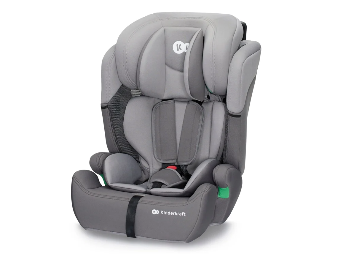Cadeira Auto Kinderkraft COMFORT UP i‑Size 76–150 cm R129 com arnês 5 pontos ajustável e encosto regulável Cinzento