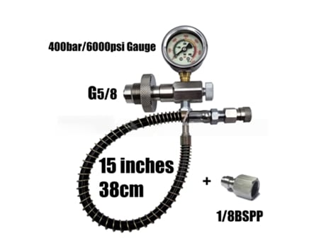 Conector de enchimento G5/8 para garrafa de CO2, adaptador de enchimento grande para pequeno Yt