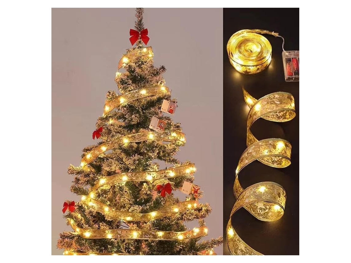 Fita De Fita L Com Luz 10m Metros 100 Ls Decoração Para Sala Árvore De Natal Festas Corrente De Luz.*