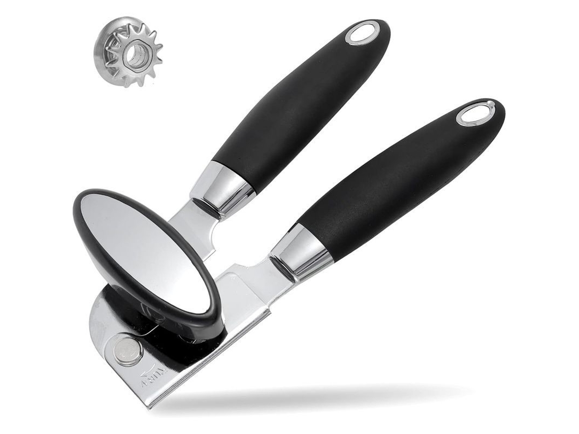 Abridor De Latas Com Cabo Antiderrapante Ergonômico, Lâmina De Aço Inoxidável Segura E Alavanca Grande Para Cozinha