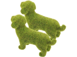 Kit de 2 Figuras de Animais em Musgo, Imitação de Animal Floculado, Decoração para Jardim, Miniatura para Terraço, CHABERLU