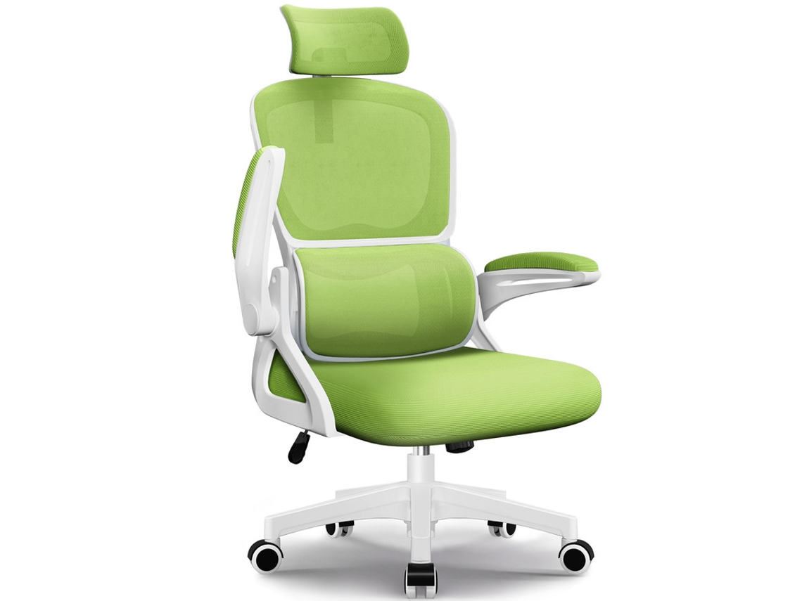 Cadeira de Escritório Ergonómica com Apoio Lombar ajustável, Reclinável 90° a 135°, Assento de espuma alta densidade, Giratória 360° MIHAPPY