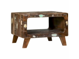 Vidaxl Mesa De Centro 50 X 50 X 35 Cm Madeira Reforçada Sólida