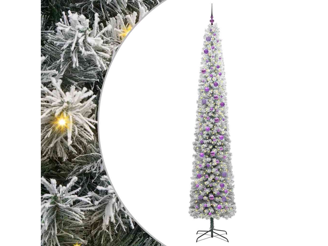 Conjunto 1 Árvore De Natal Vidaxl Verde Pvc (270 Cm)