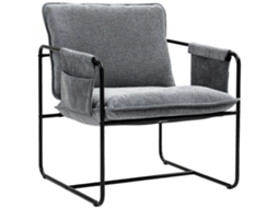 Cadeira De Sala De Estar, Alta Capacidade De Peso, Design Estiloso, Cinza
