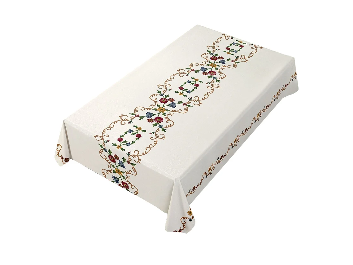 Toalhas de Mesa de Vinil À Prova D'Água Toalha de Mesa de Plástico Pvc Toalha de Mesa À Prova D'Água para Jantar de Cozinha 100X160Cm