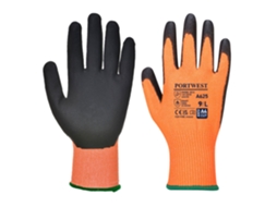 Luva Vis Tex Anti Cut Com Revestimento De Pu / Laranja Preto / M Portwest