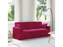 Vidaxl Sofá Vinho Vermelho 198 X 78 X 80 Cm Veludo