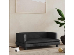 Vidaxl Cama 80x45x30 Cm Veludo Preto