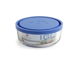 Frasco Borgonovo Igloo Azul com Tampa 18 Cm