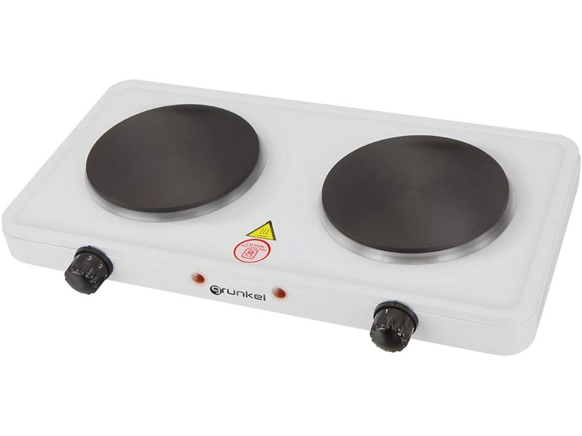 Hornillo Elétrico Doble Ehp 218 Con 2500w Blanco Grunkel
