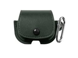 Estojo HALINUIA para Airpods Pro 2/1 em Couro Pu Castanho (estilo Mochila, Mosquetão Incluído, Carregamento Sem Fios)