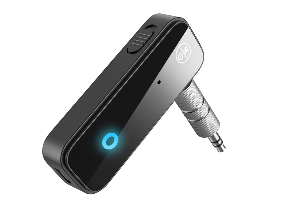 Recetor De Áudio Bluetooth Aux Para Carro E Sistema Estéreo Preto