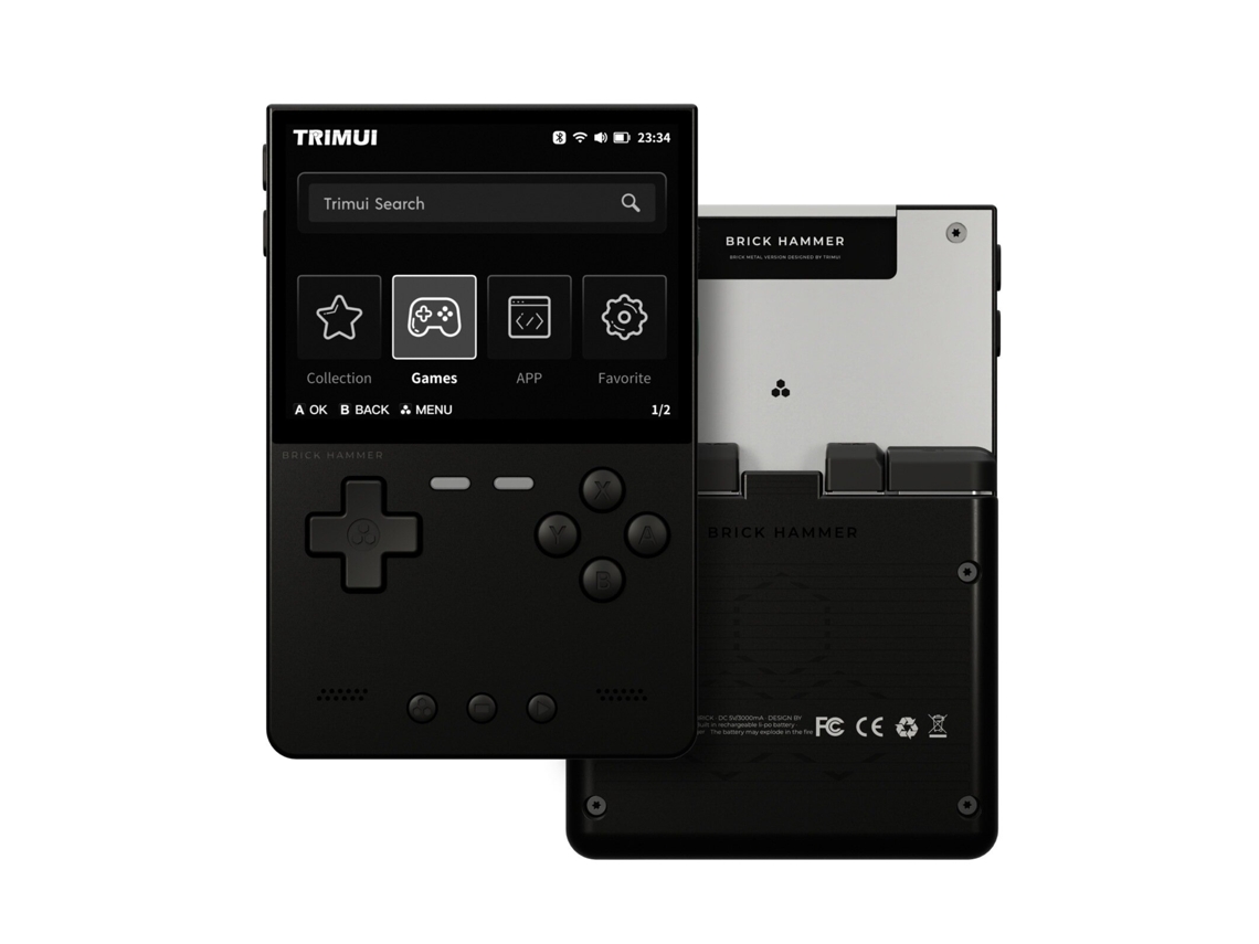 Preto - sem Cartão Trimui Brick Hammer Console De Jogos Portátil Com Tela De 3,2 Polegadas E Sistema De Código Aberto Allwinnder A133plus Quad-core