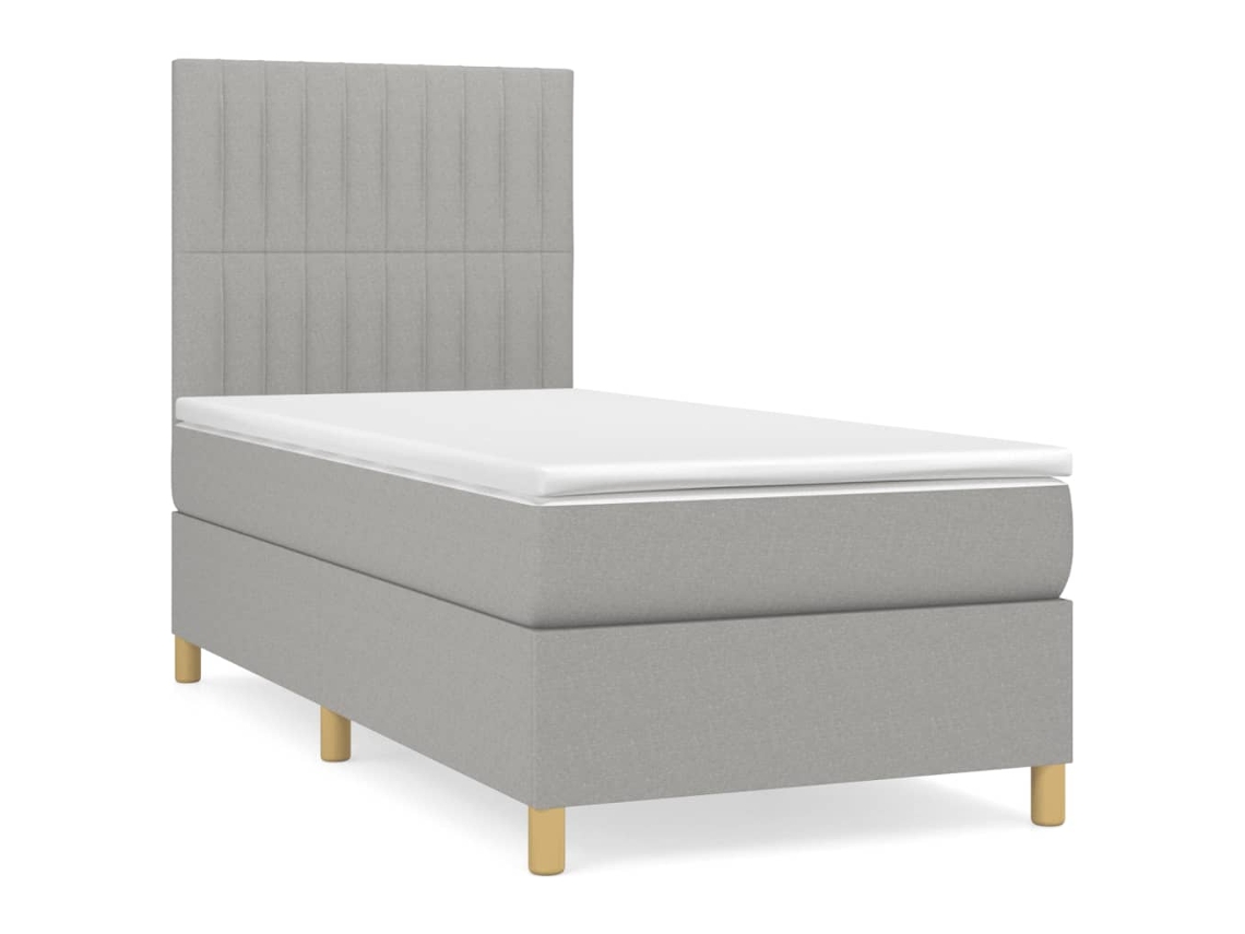 Box Spring Bed, Box Spring Beds Vidaxl Cinzeto Tecido (80 X 200 Cm)