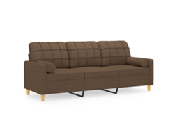 3-seater Sofa, 3-seater Sofas Vidaxl Marrom Tecido (n/a)