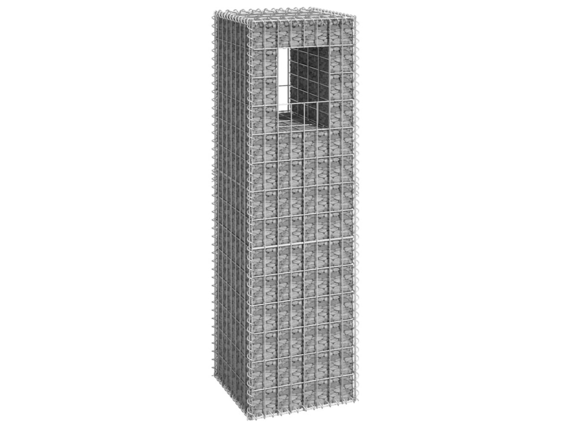 Gabião Em Forma De Poste, 40x40x140 Cm, Ferro