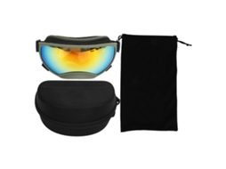 Ymsl Óculos De Sol Para Cães Grandes Com Proteção Uv E Resistência Ao Vento Para Esqui, Viagens E Saídas, Armação Verde Exército, Lentes Vermelhas Hxl