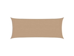Conjunto 1 Para-sol Estilo Vela Vidaxl Marrom-acinzentado Polietileno (200 X 500 Cm)