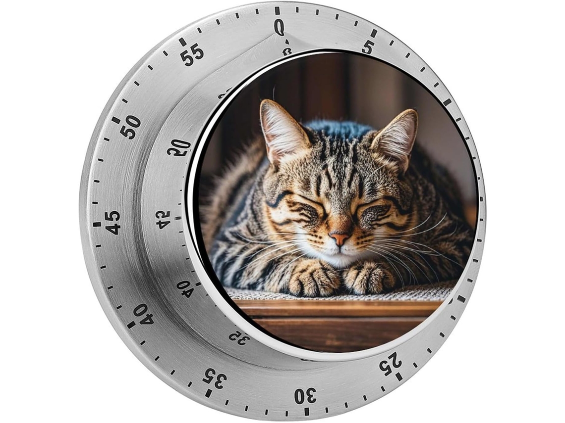 Temporizador De Cozinha Com Motivo Gato E Base Magnética, Temporizador Ovos Cozidos, Temporizador De Cozinha Com
