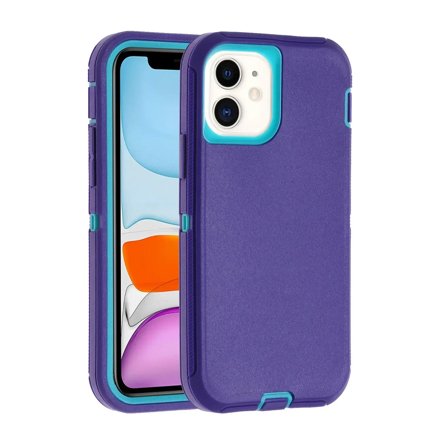 (roxo-azulado, Iphone 17) Capa De Celular 3 Em 1 Resistente A Impactos, Robusta E Durável, À Prova De Quedas.