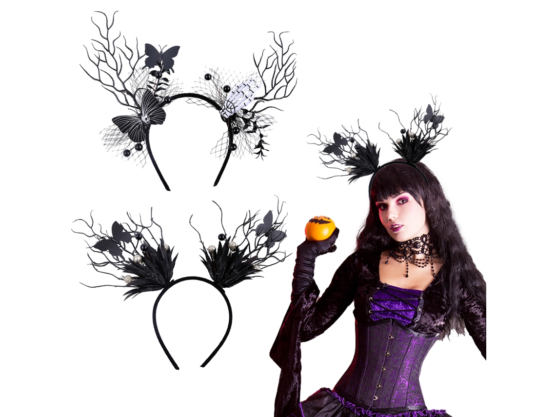 Decorativas de Halloween Madeixas com Abat voar Preto LAXISCREED