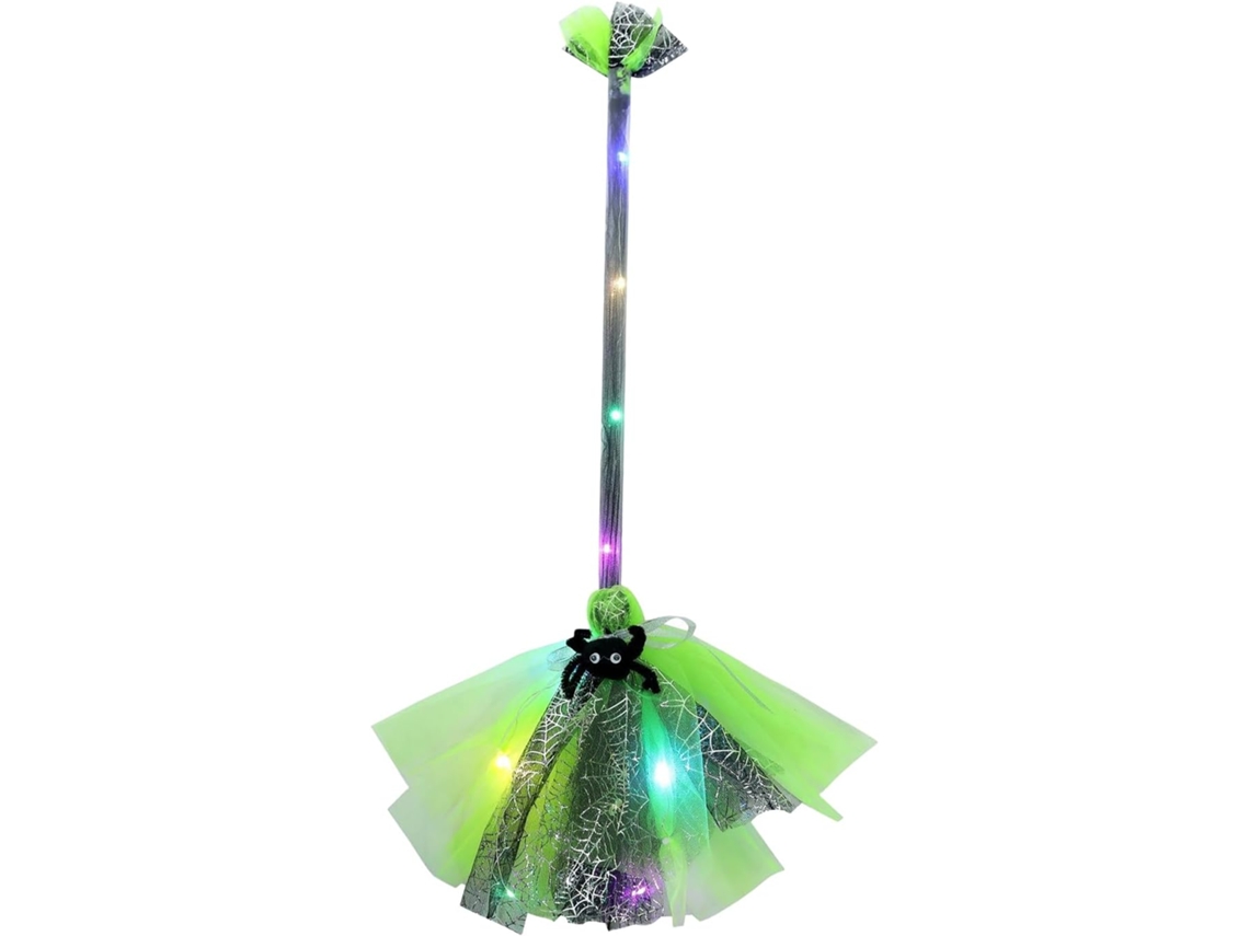 Vassoura De Bruxa Para O Halloween, Enfeite Fantástico Com Luzes Led |