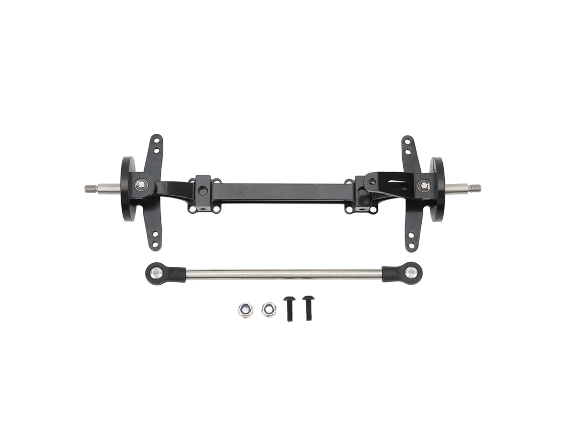 Mali conjunto de Eixo Dianteiro e Virabrequim de Direção para Carro Rc Tamiya 1/14 Alumínio Aço Preto