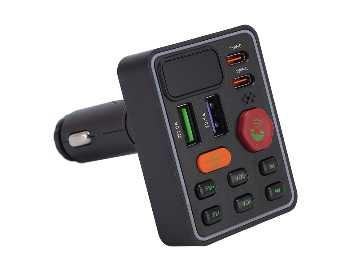 Transmissor Fm Bluetooth Carregador Usb-c Com Display