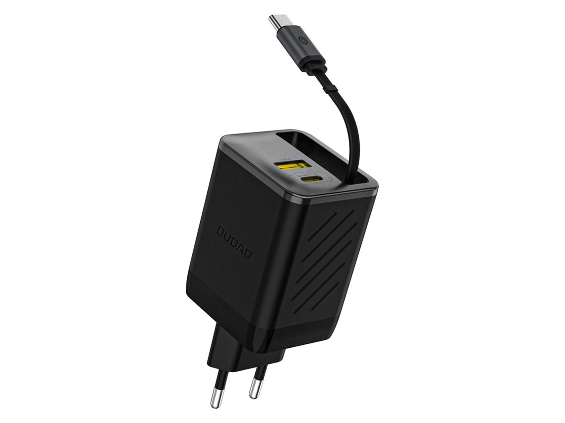 Carregador USB a USB-C, 67W, com cabo retrátil, DUDAO