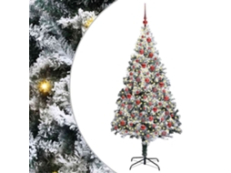 Conjunto 1 Árvore De Natal Artificial Vidaxl Branco Pvc (180 Cm)