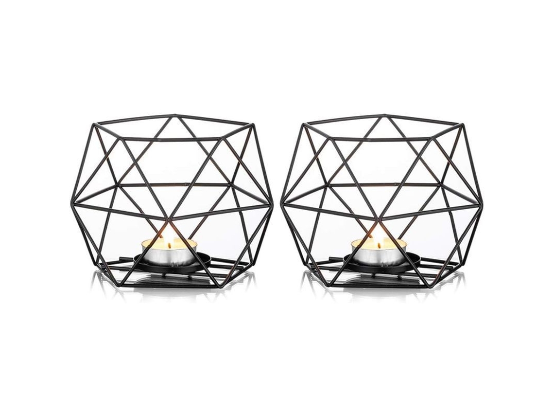 Yuru suporte para Velas, Suporte Geométrico de Metal para Velas de Chá e Velas de Coluna, Centerpieces para Casamento