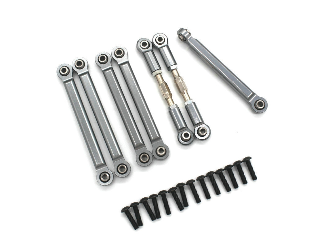 Conjunto de 7 Varetas de Tração Laranja para Automóvel Rc Zd Racing Dbx 10 1/10 Peças Completas em Metal para Veículo. MDUG