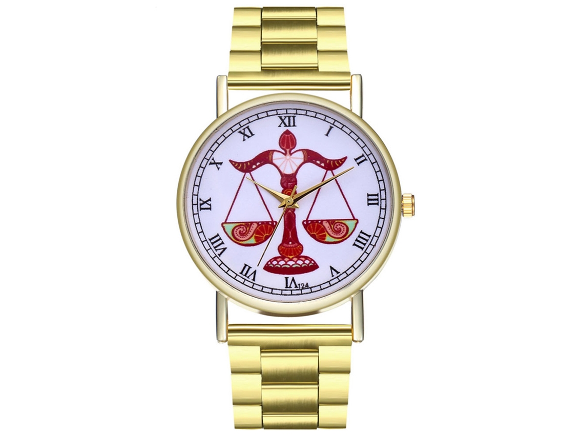 Relógio de casal Zhoulianfa Quartz com pulseira de aço inoxidável e mostrador vintage.